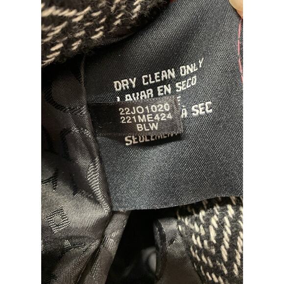 VTG 90s GUESS LA 1981 Wool Blend Double-Breasted Lined Tweed Peacoat WMNS SZ SM - Picture 8 of 16